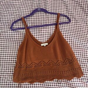 Hollister Rust Crochet Camisole